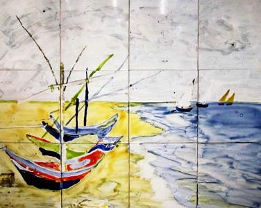 Fliesenbild - Van Gogh - Seebild